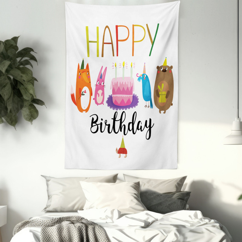 Cake Animal Friends Tapestry