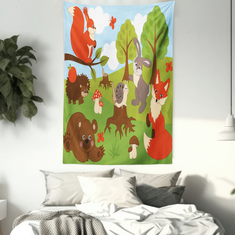 Woodland Fauna Tapestry