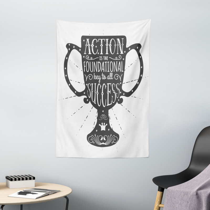 Motivational Saying Trophy Tapestry