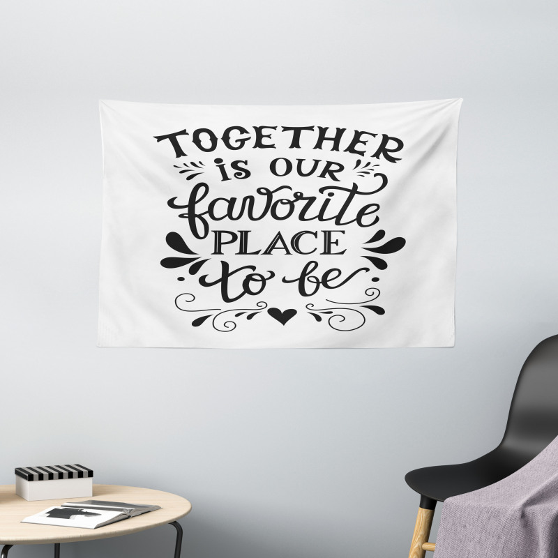 Family Love Saying Art Wide Tapestry