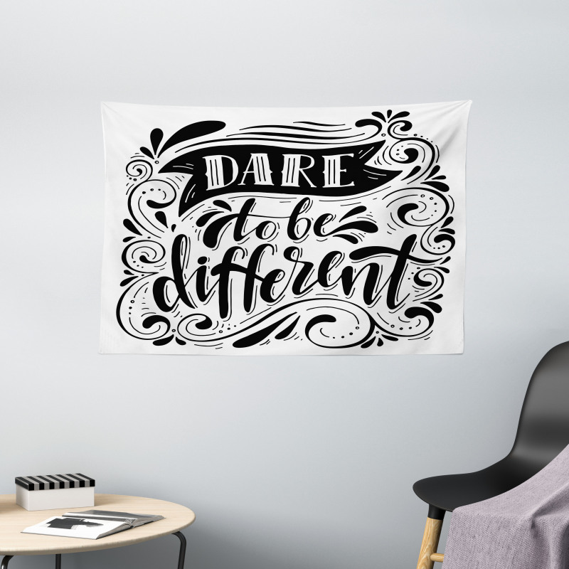 Dare to Be Different Wide Tapestry