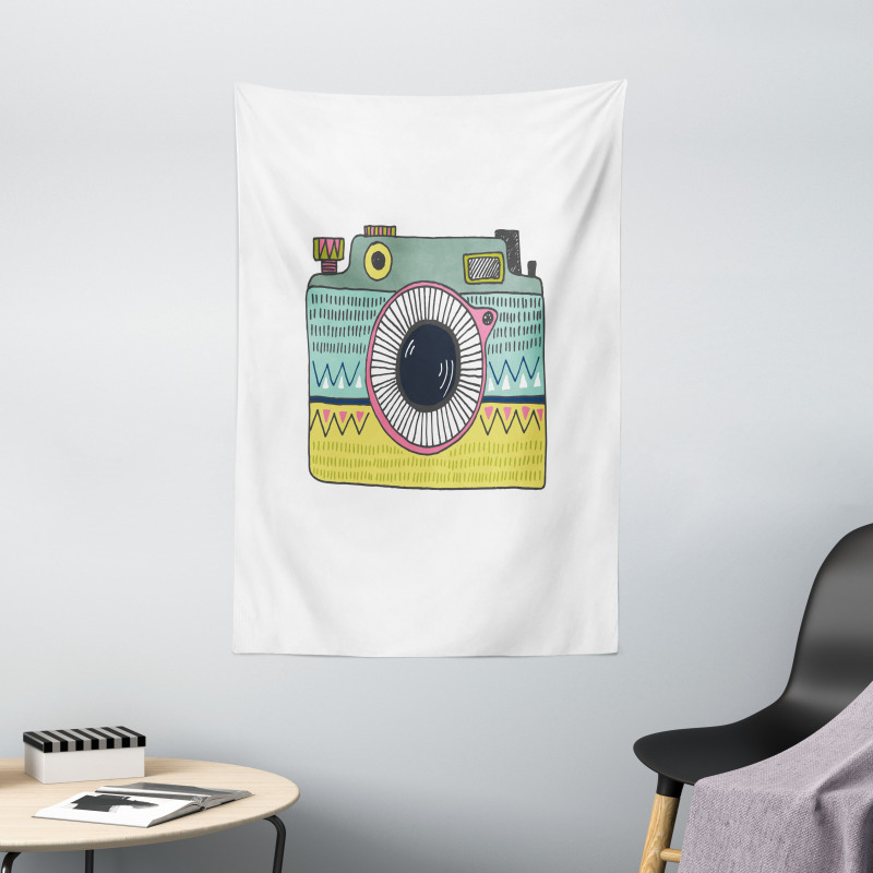 Nostalgic Photo Camera Tapestry