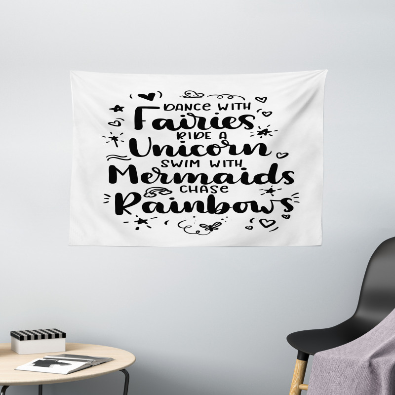 Creatures Phrases Wide Tapestry