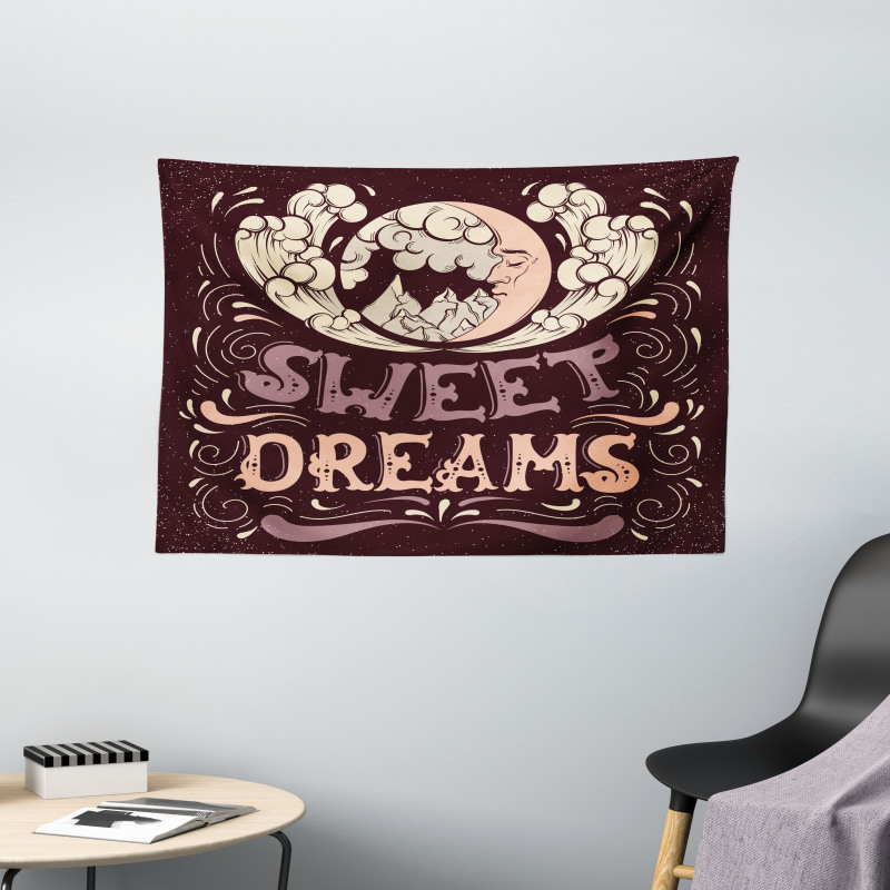 Dreams Moon Wide Tapestry