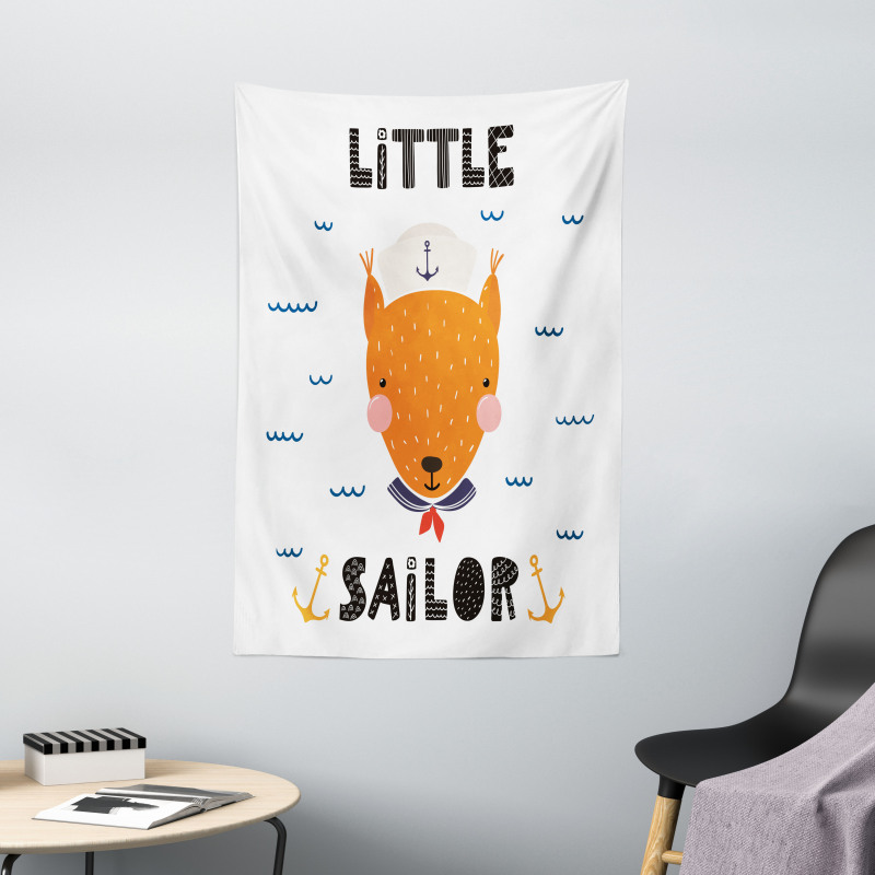 Marine Fox and Little Sailor Tapestry