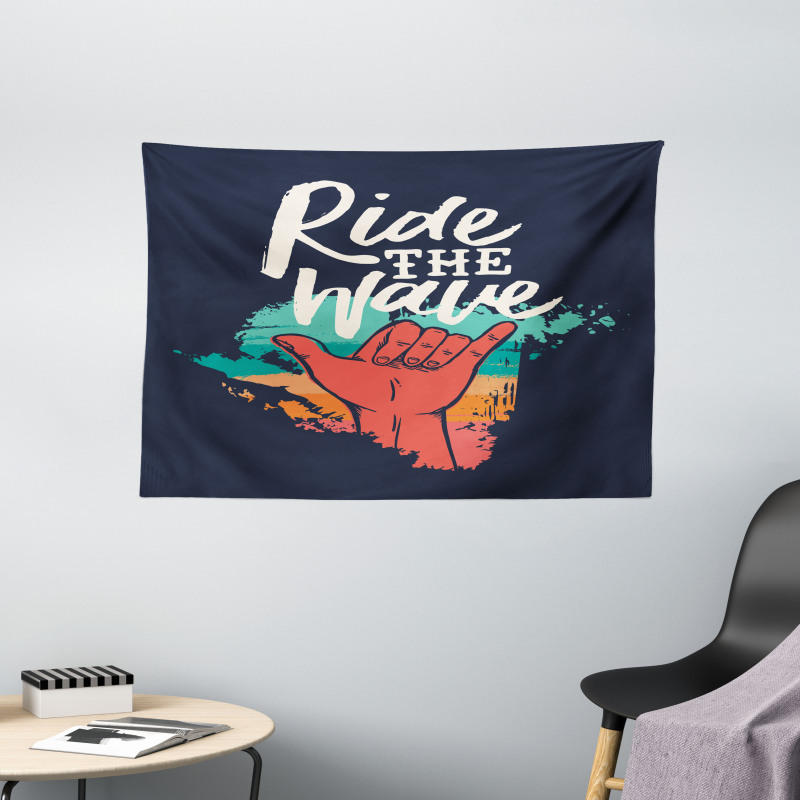 Ride the Wave and Gesture Wide Tapestry