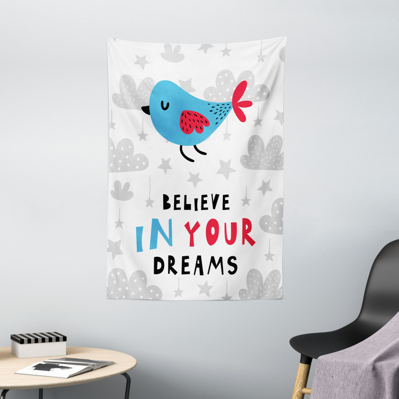 Believe in Your Dreams Bird Tapestry