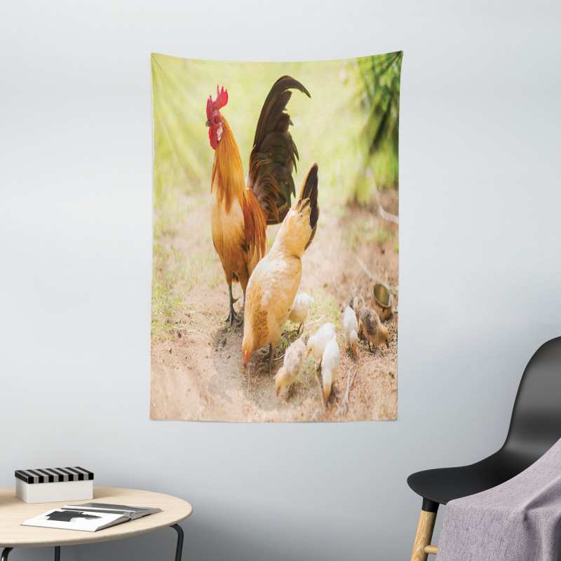 Chicken Family Photo Tapestry