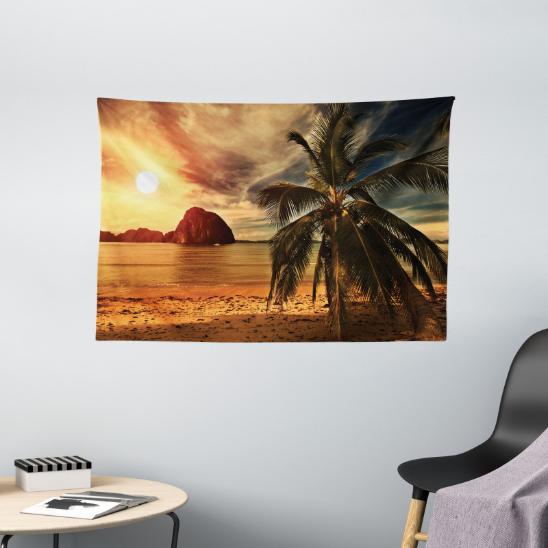 Havana Seashore Sunny Wide Tapestry