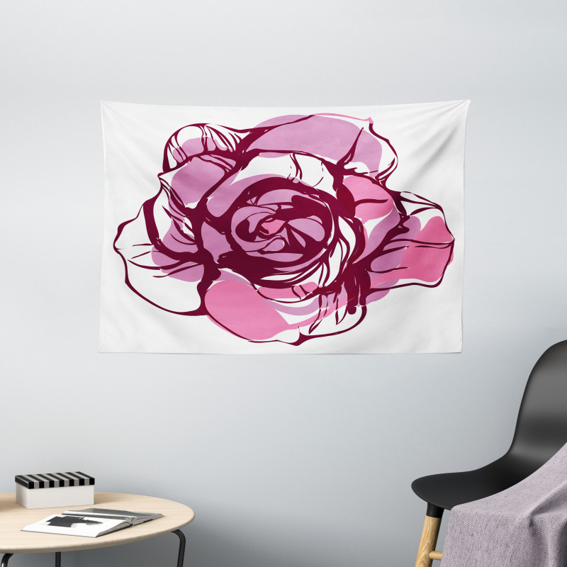 Rose Petal Wide Tapestry