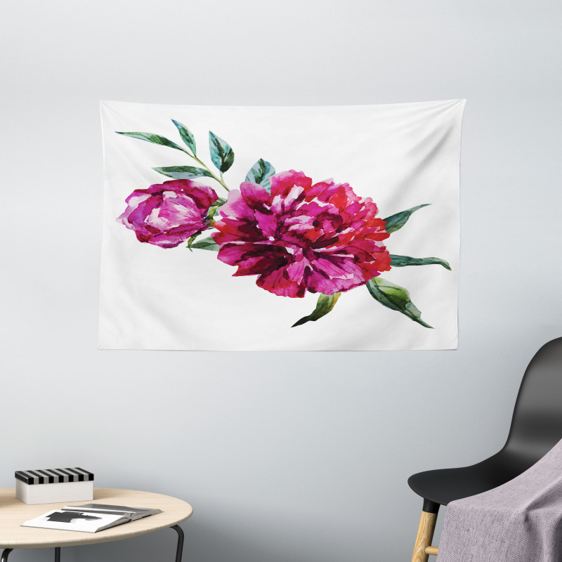 Petals Paint Wide Tapestry