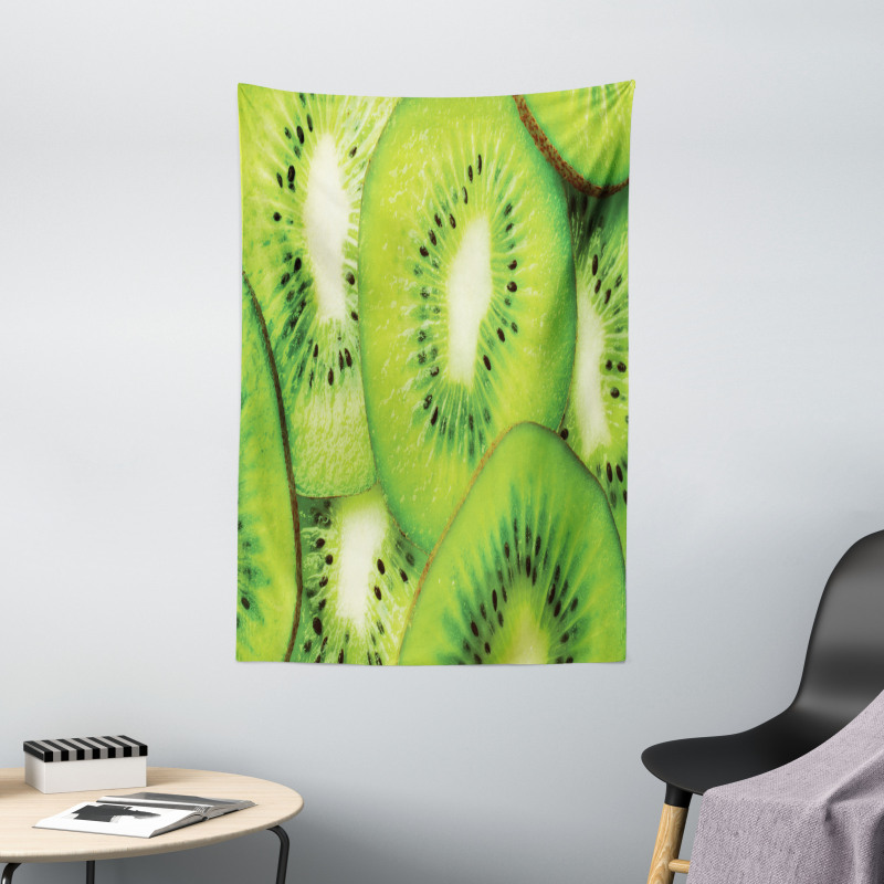 Macro Exotic Fruits Slices Tapestry