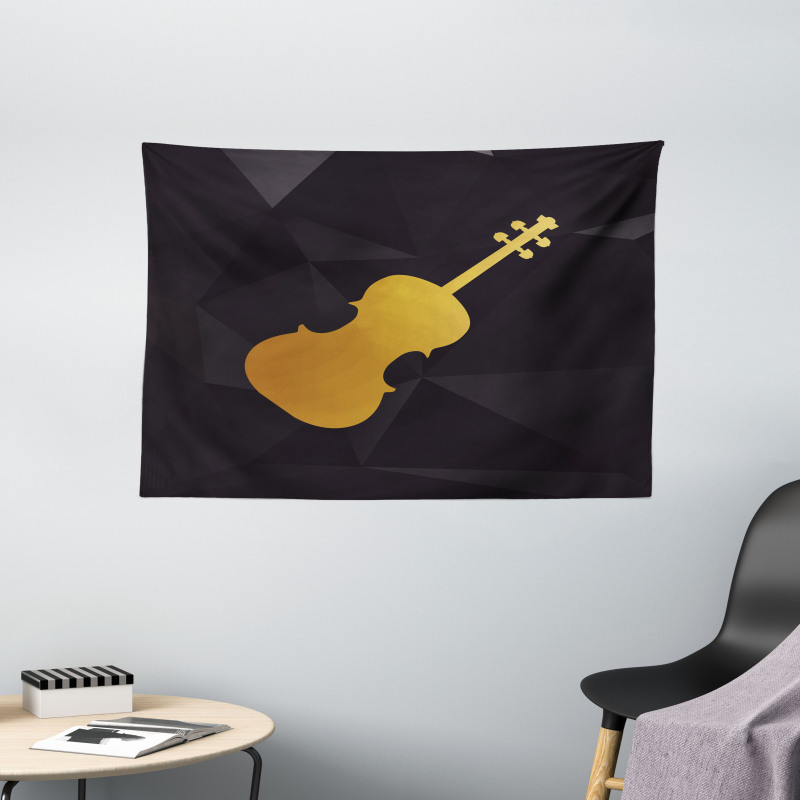 Instrument Silhouette Wide Tapestry