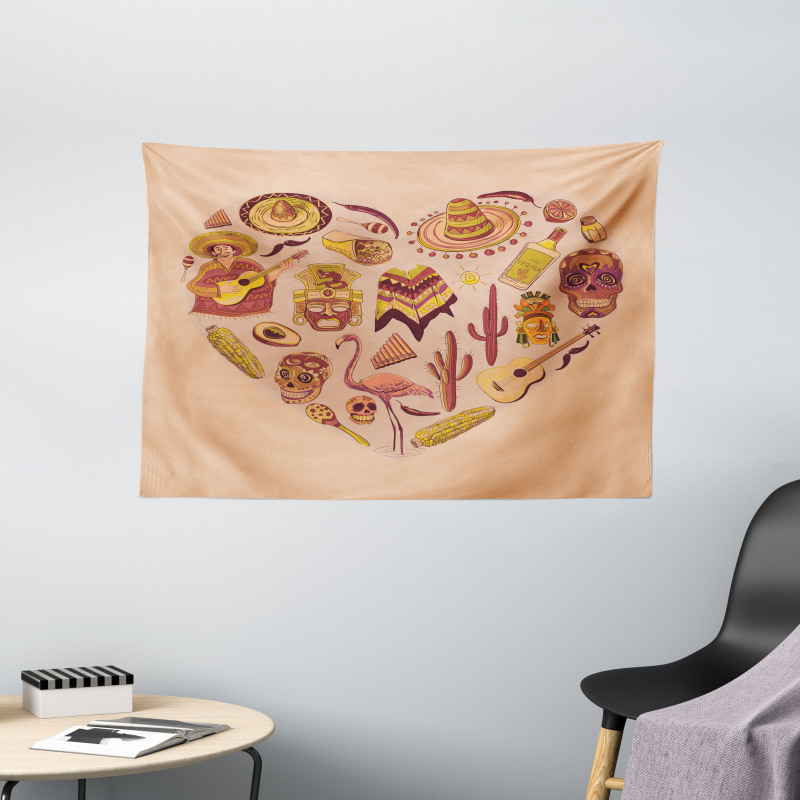 Latin American Folkloric Wide Tapestry