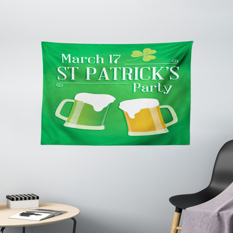 St. Patrick's Day Beers Wide Tapestry