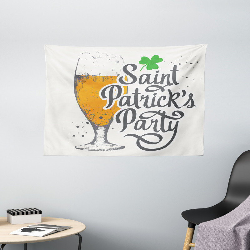 Saint Patrick's Party Wide Tapestry