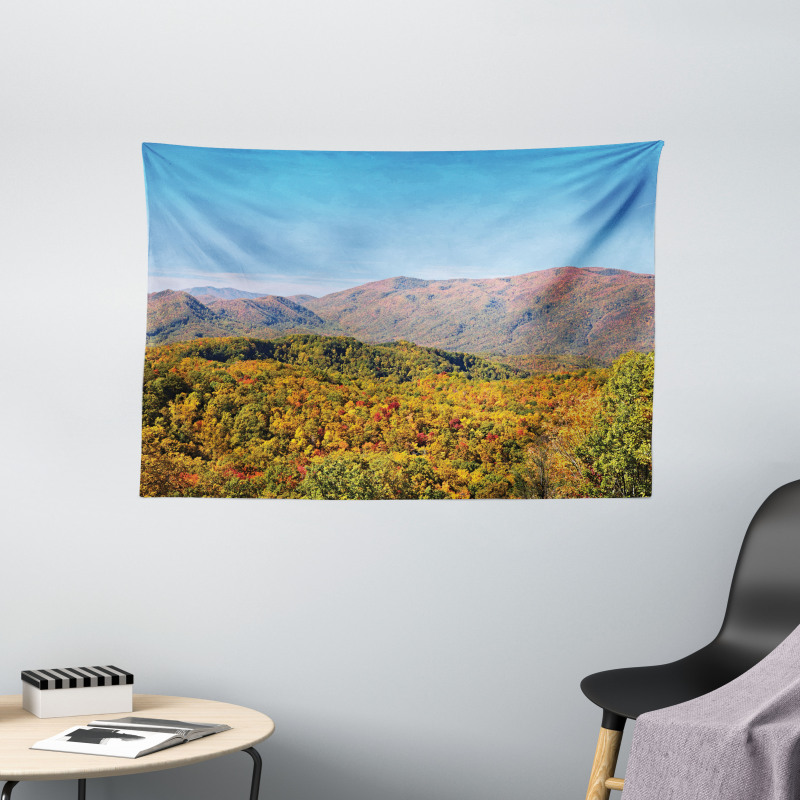 Fall Colors Woodland Wide Tapestry