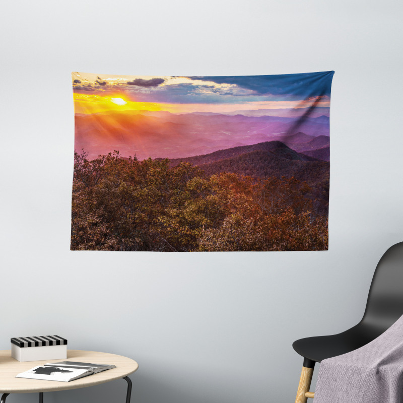 Blue Ridge Mountain Sky Wide Tapestry