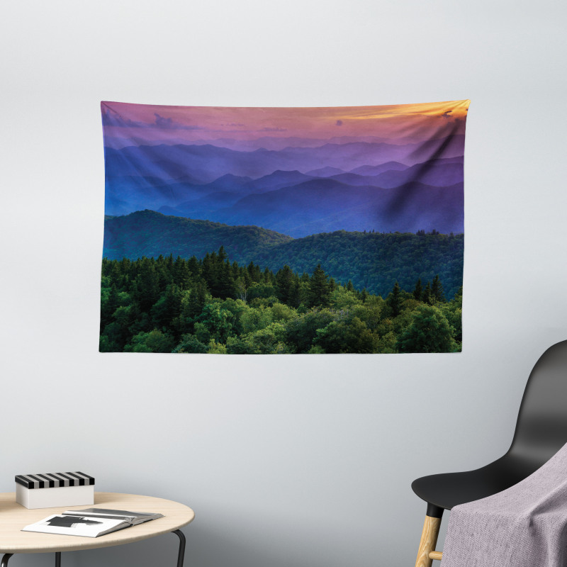 Colorful Sunset Photo Wide Tapestry