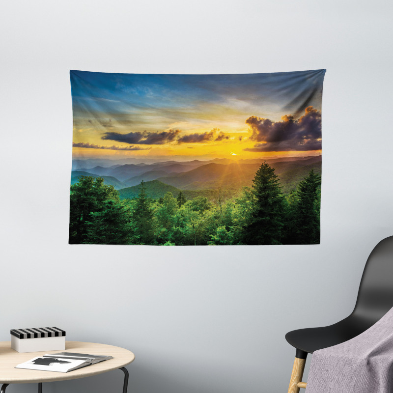 Sunset Hills Panorama Wide Tapestry