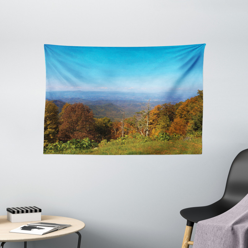 Fall Virginia Mountains Wide Tapestry