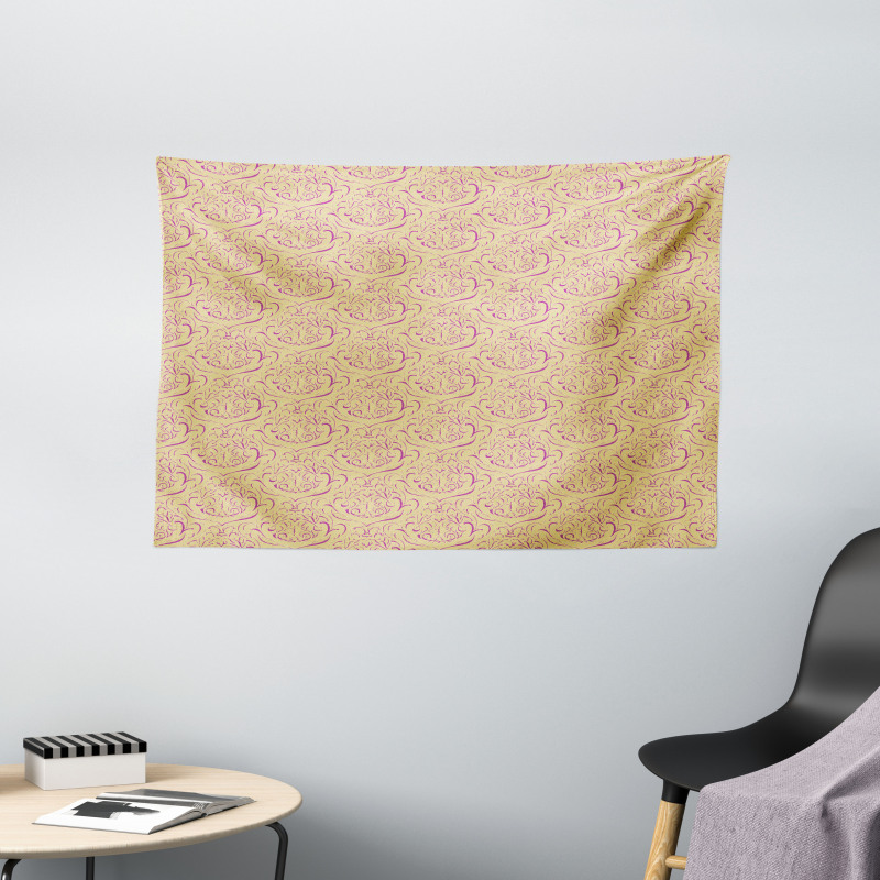 Repetitive Royal Pattern Wide Tapestry