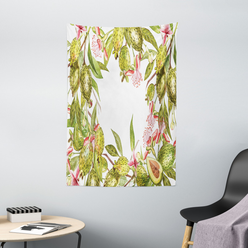 Feijoa Exotic Fruit Floral Tapestry