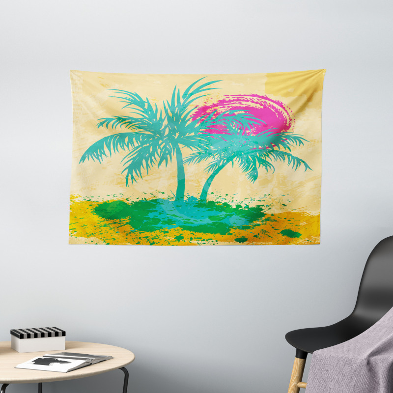 Vibrant Tones Summer Wide Tapestry