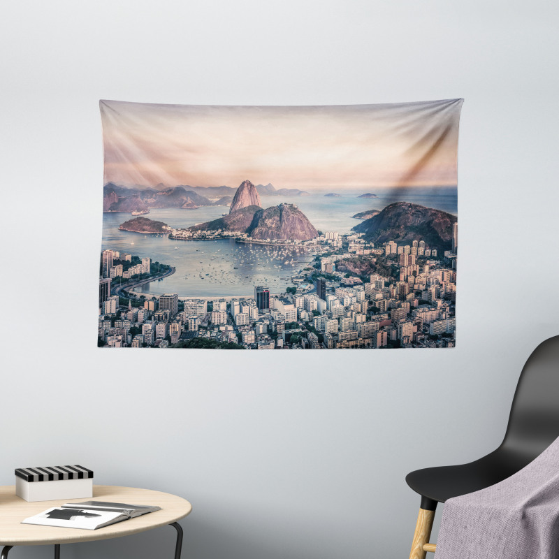 Rio de Janeiro Beach Wide Tapestry