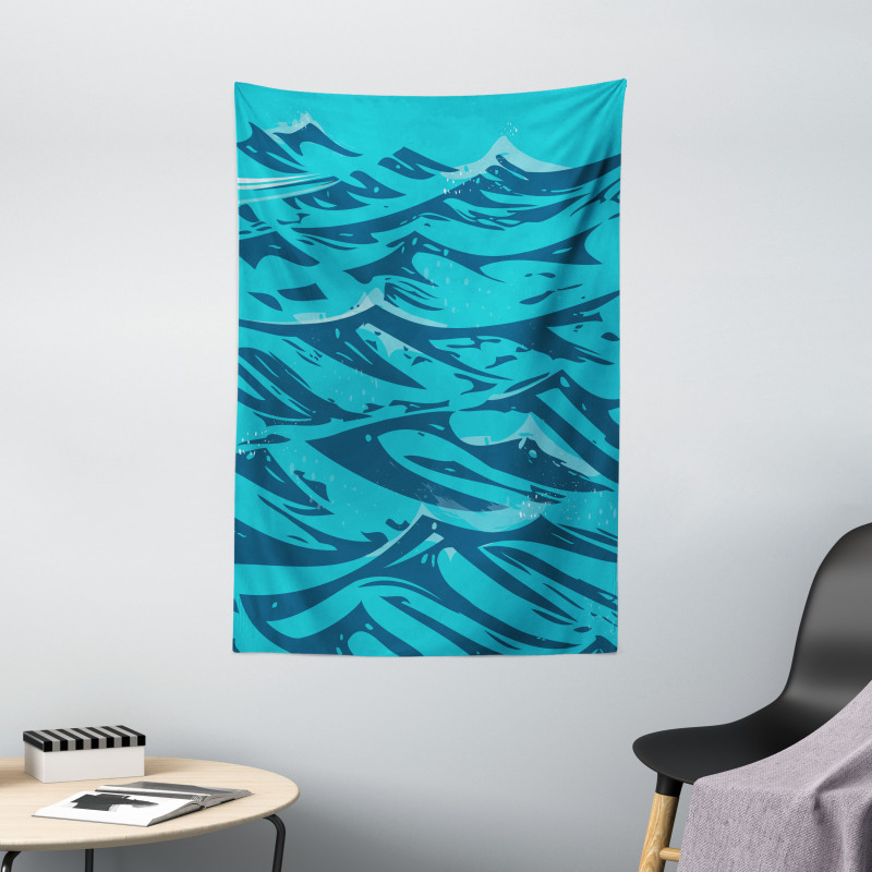 Abstract Waves Art Tapestry