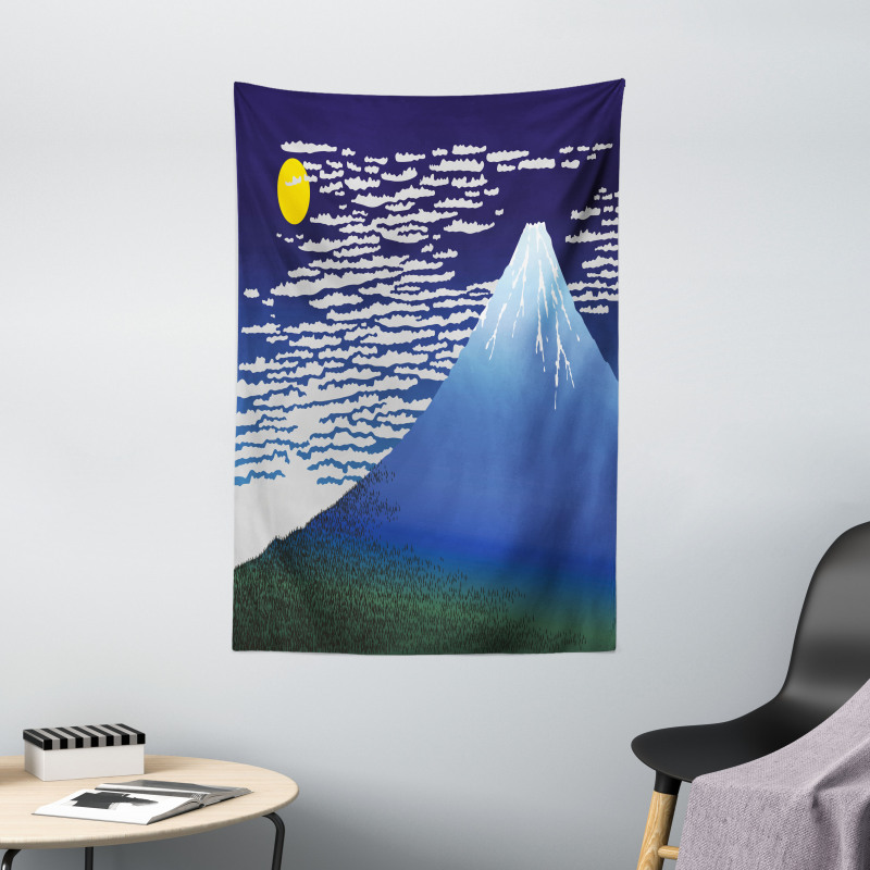 Nighttime Mountainous Area Tapestry