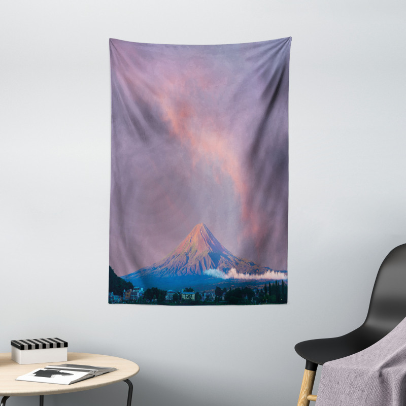 Sunrise Beams Volcanic Region Tapestry