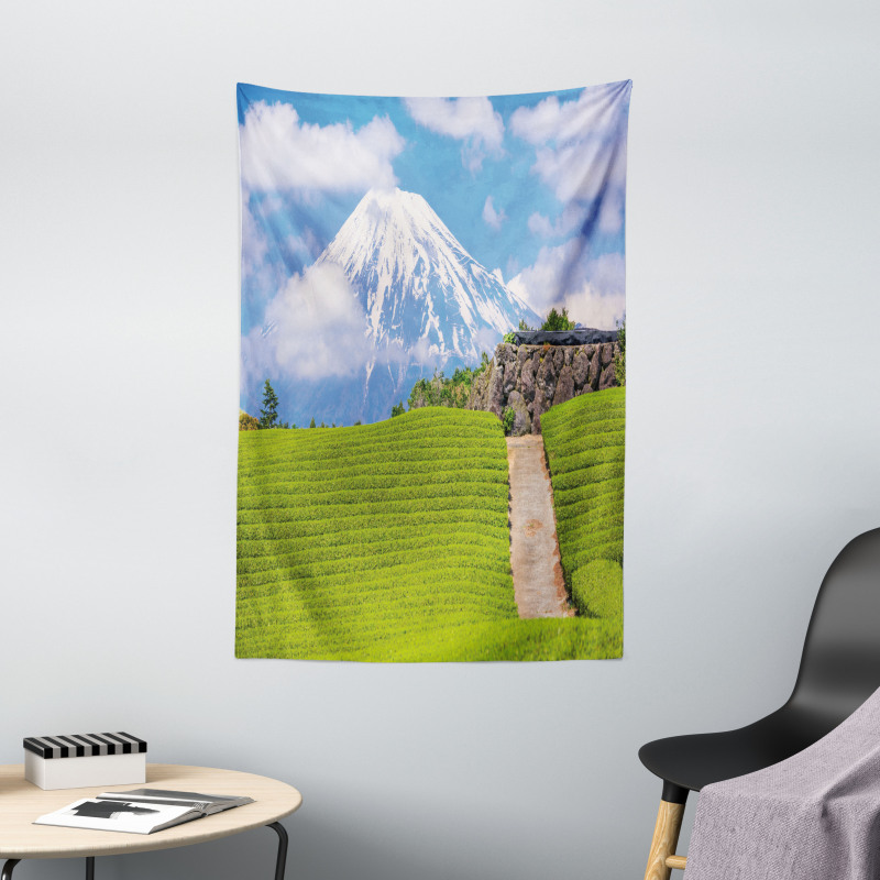 Tea Fields of Japan Meadow Tapestry