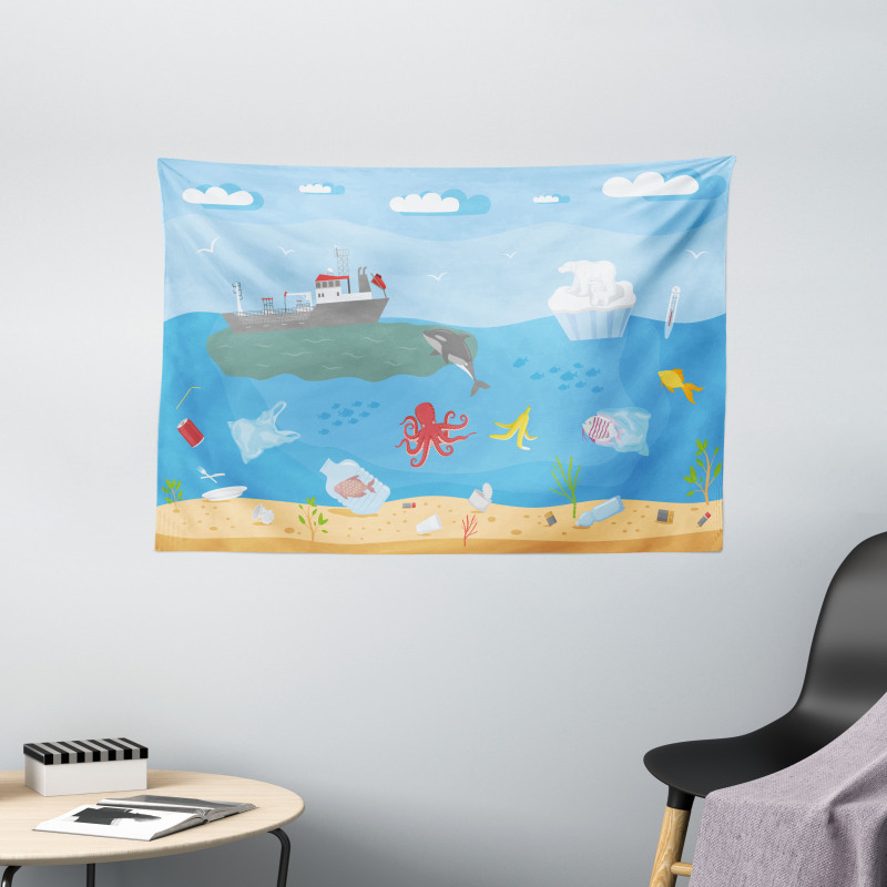 Save the Ocean Awareness Wide Tapestry