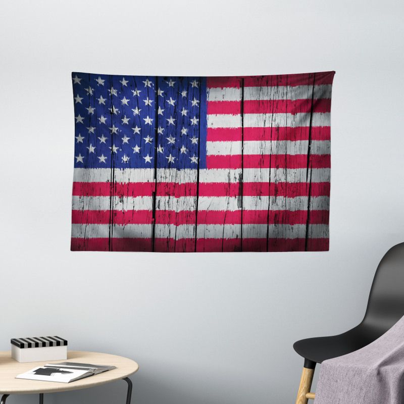 July Fourth Freedom Day Wide Tapestry