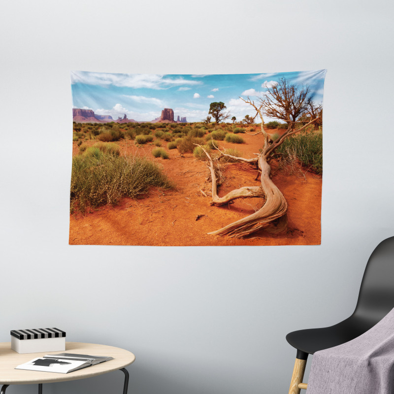 Arizona Valley Scenery Wide Tapestry