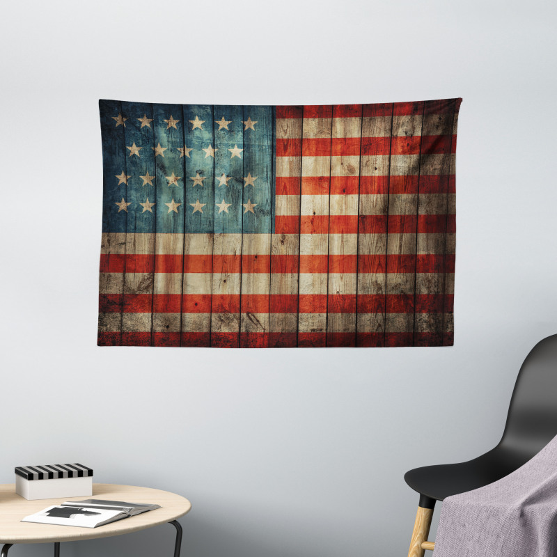 Old National Patriotic Wide Tapestry