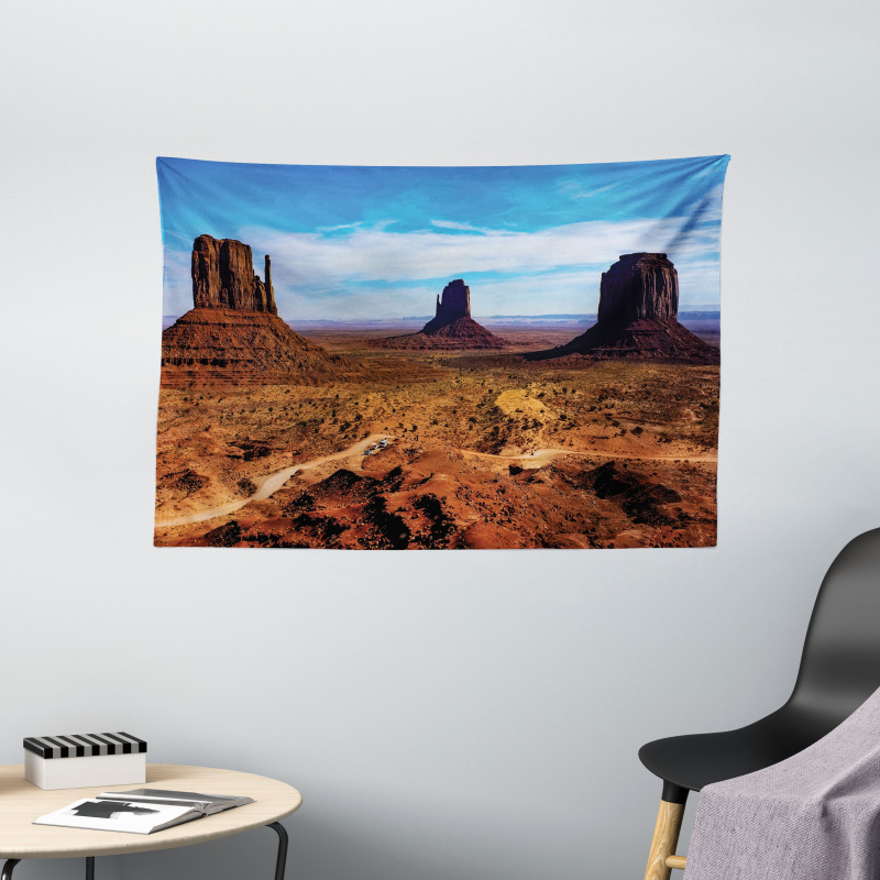 Monument 3 Buttes Wide Tapestry