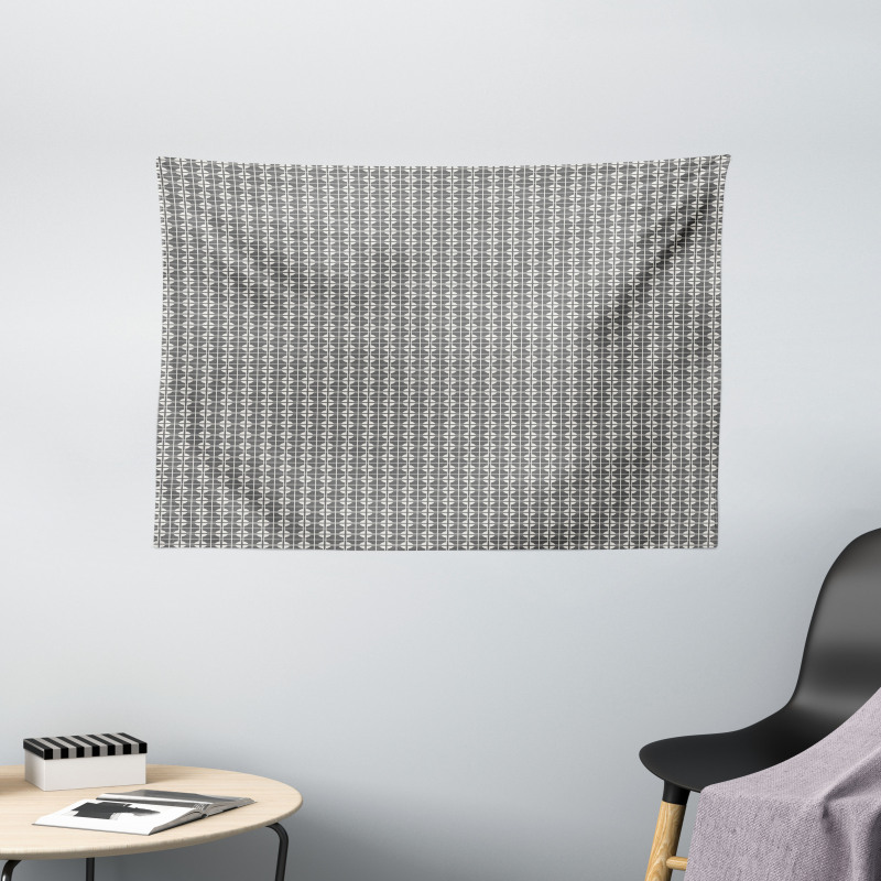 Lines Squares and Rounds Wide Tapestry