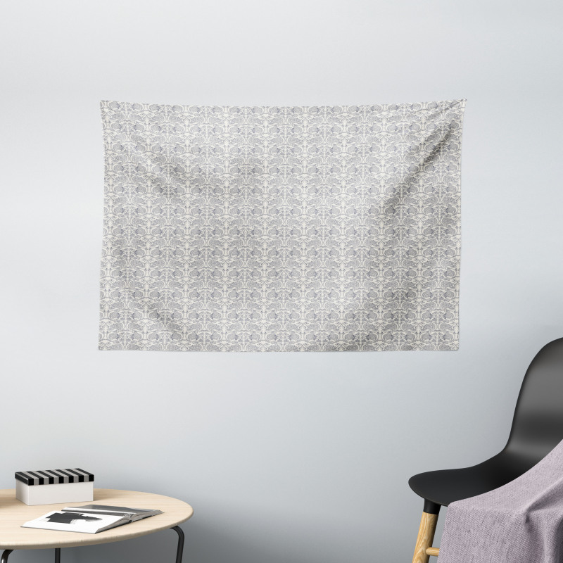 Continuous Floral Motif Wide Tapestry