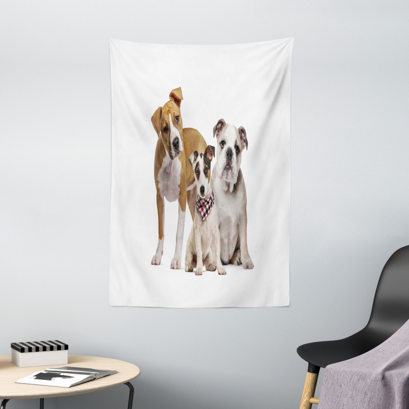 Funny Various Breeds of Dogs Tapestry