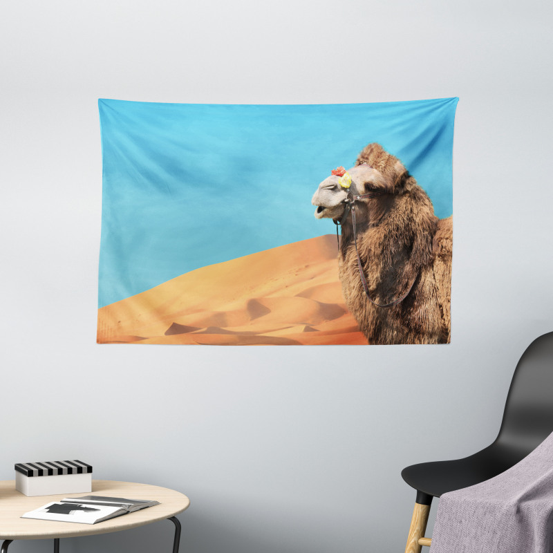 Camel Sand Dunes and Sky Wide Tapestry