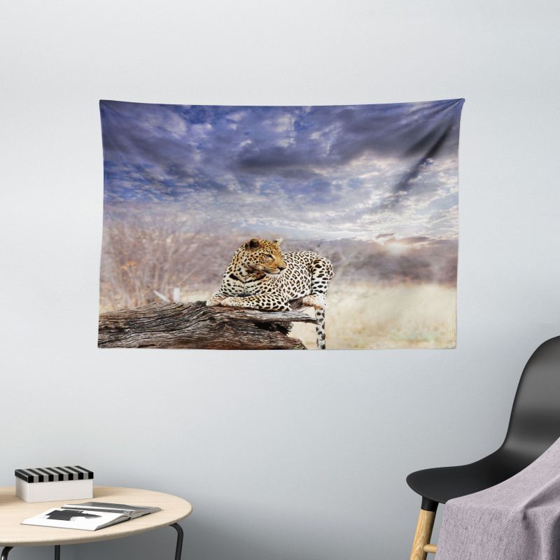 Cloudscape Sunset Scene Wide Tapestry