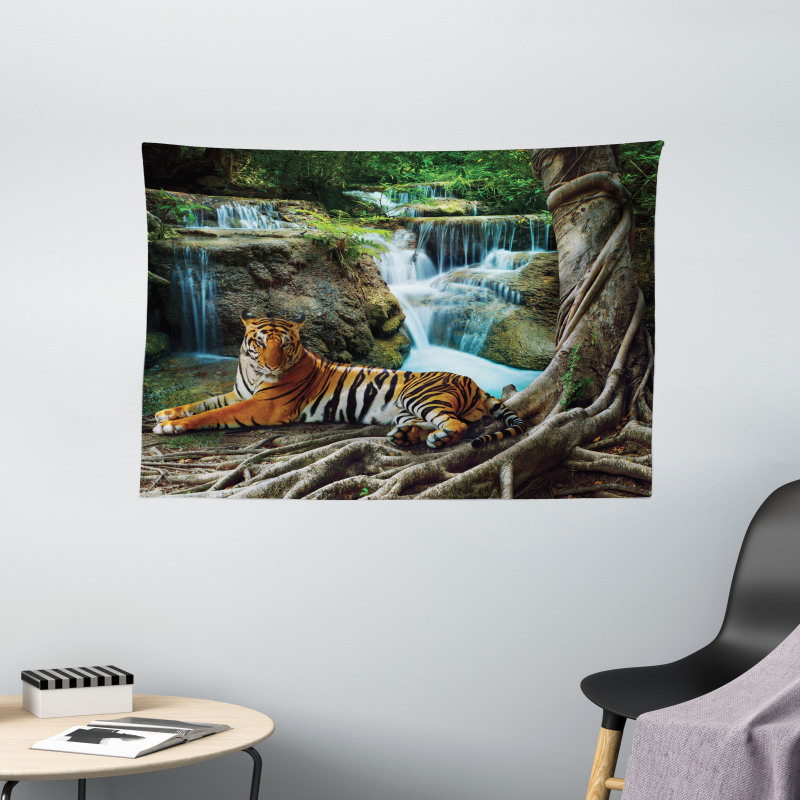 Indochina Tiger Banyan Tree Wide Tapestry