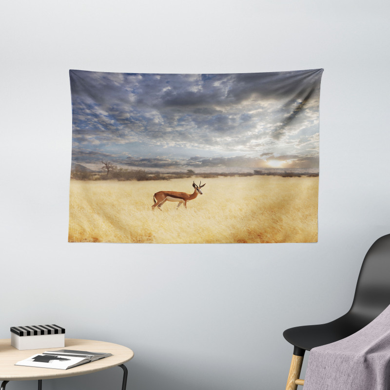 Antelope in Tranquil Nature Wide Tapestry