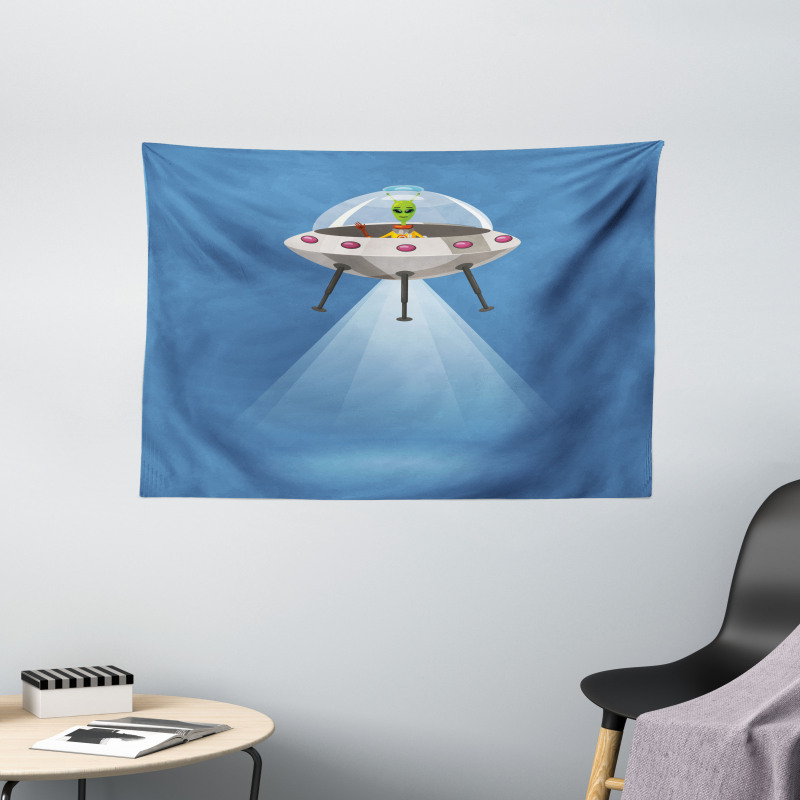 Spaceship Extraterrestrial Wide Tapestry