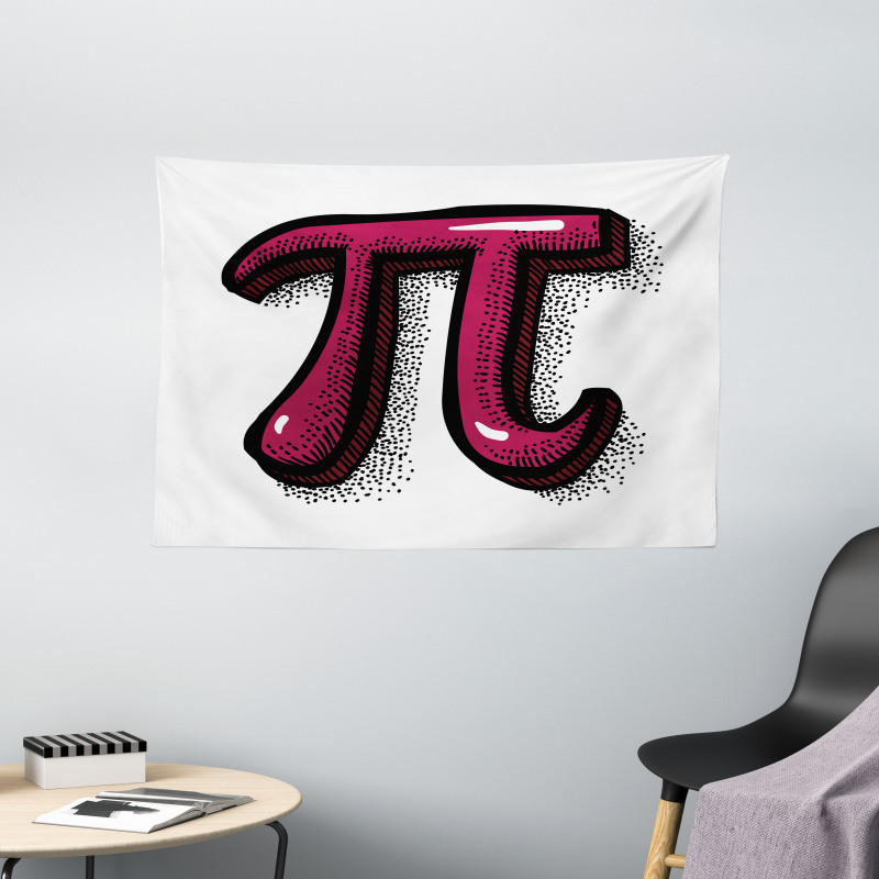 Cartoon Design Number Wide Tapestry