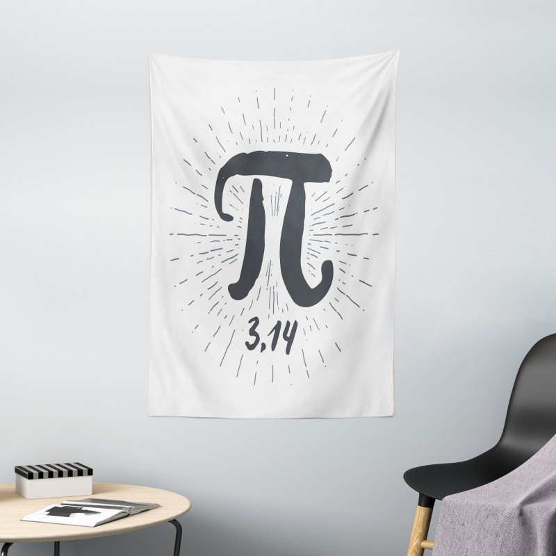 Grunge Design Number Lines Tapestry