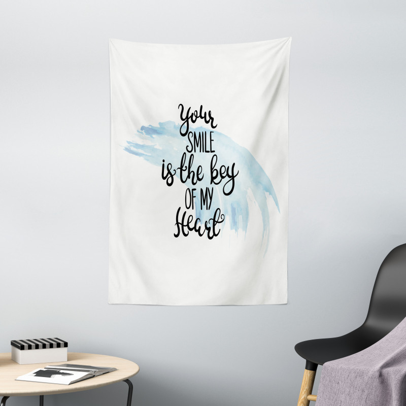 Romantic Words Brushstrokes Tapestry