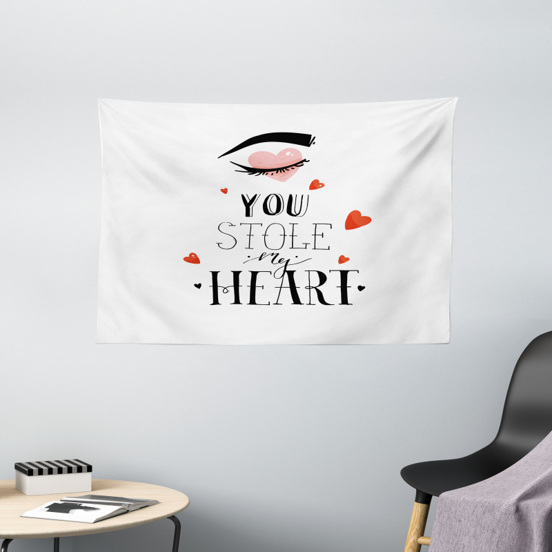 You Stole My Heart Woman Eye Wide Tapestry